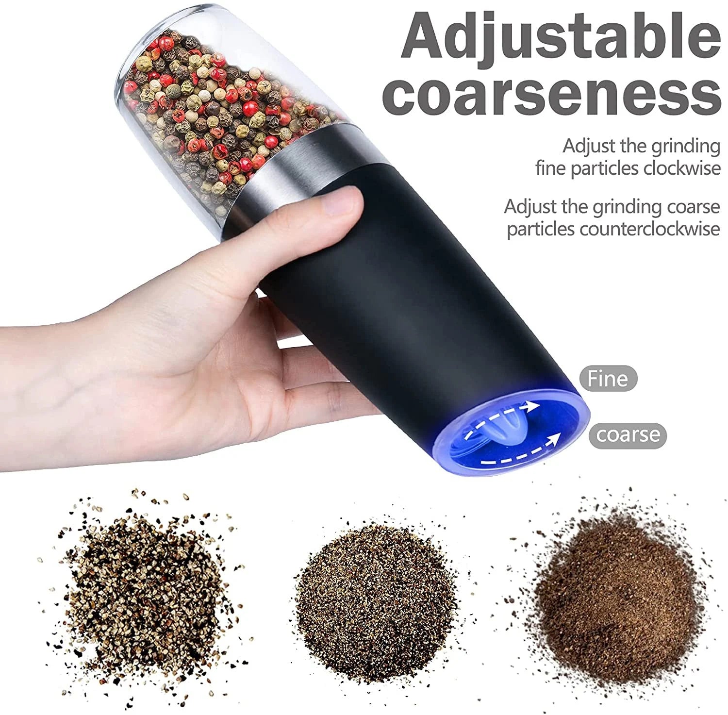 Automatic Salt & Pepper Grinder Set