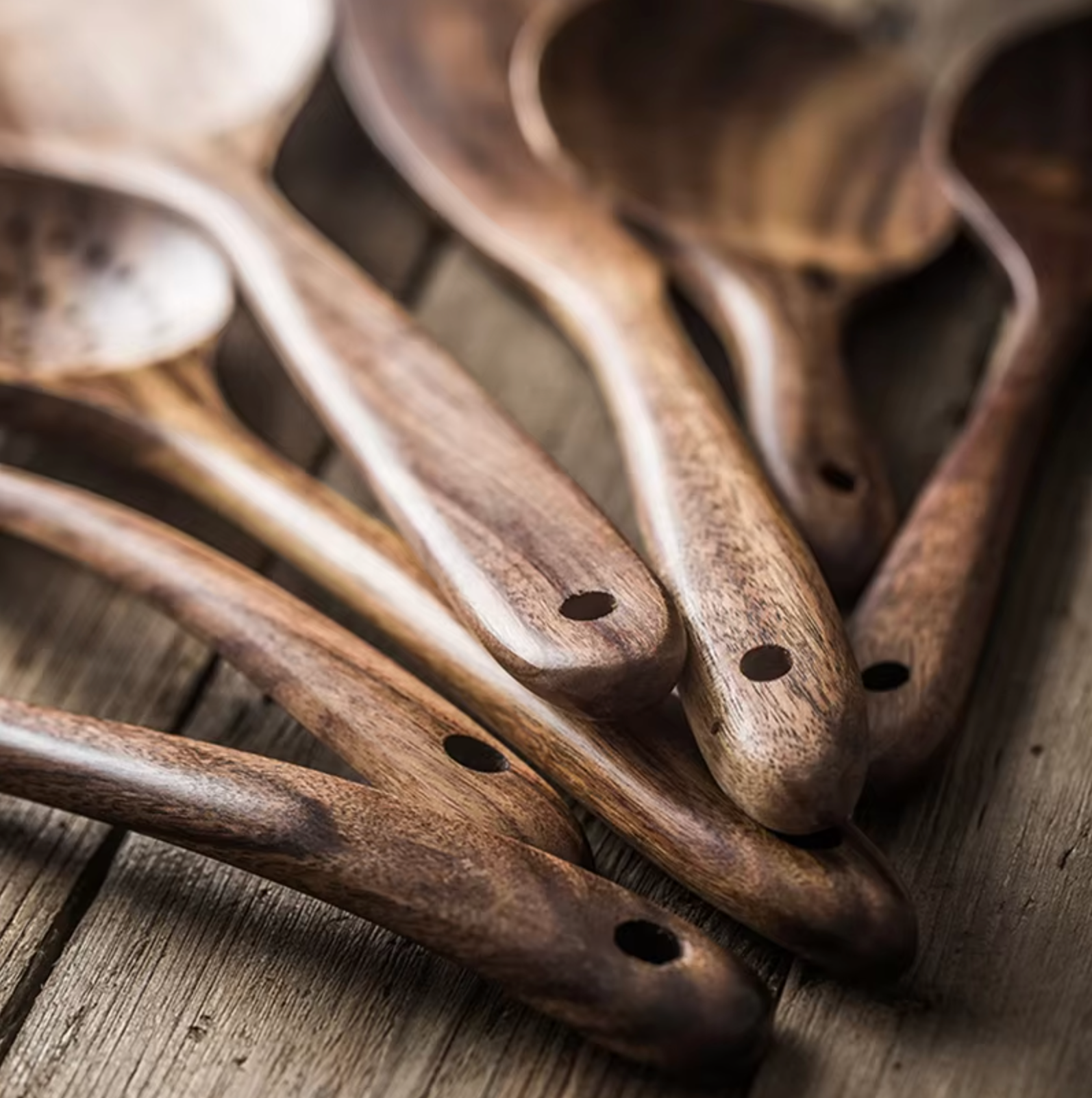 Natural Teak Wooden Utensil Kit