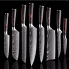 Japanese Damastus Forged Steel Knife Set